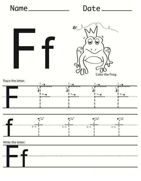 Letter F Worksheets Recognize Trace Amp Print Letter F Worksheet For Kindergarten - Letter F Worksheet For Kindergarten