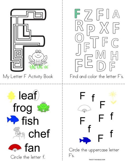 Letter F Worksheets Twisty Noodle Letter F Preschool Worksheets - Letter F Preschool Worksheets