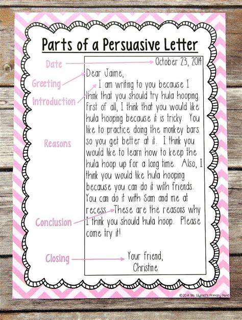 Letter Format For Kids   Persuasive Letter Format For Kids - Letter Format For Kids