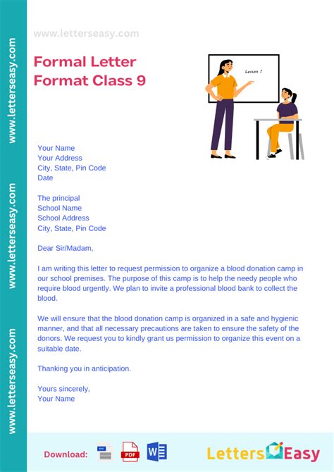 letter format grade 9 pat