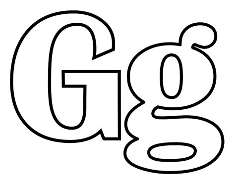 Letter G Coloring Pages   Classic Letter G Coloring Page Free Printable Coloring - Letter G Coloring Pages