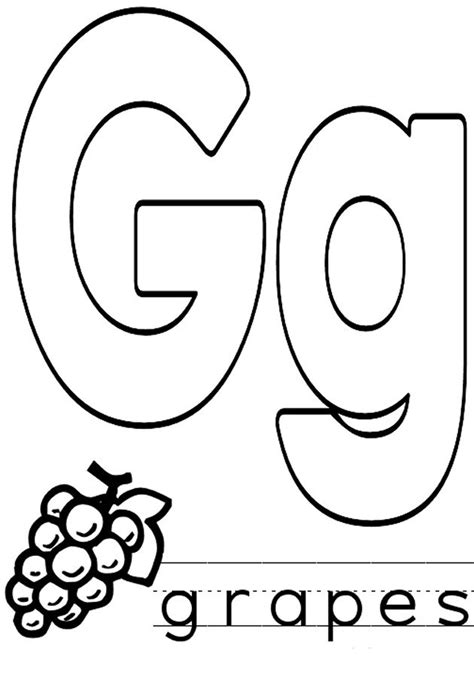 Letter G Coloring Pages Coloringall Letter G Coloring Pages - Letter G Coloring Pages