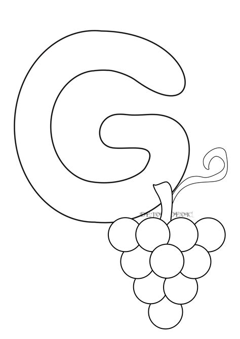 Letter G Coloring Pages For Kids Easy Peasy Letter G Coloring Pages - Letter G Coloring Pages