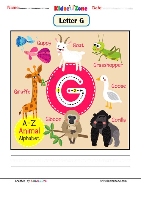 Letter G Words For Kindergarten Amp Preschool Kids G For Words For Kids - G For Words For Kids