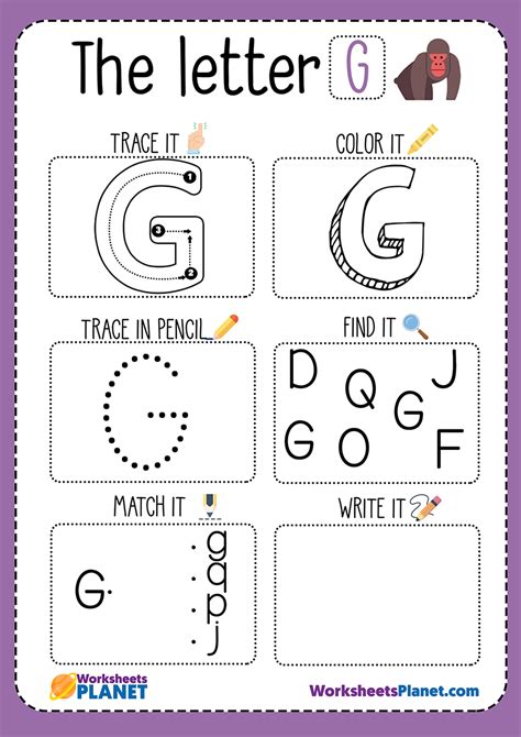 Letter G Worksheets For Preschool And Kindergarten Letter G Preschool Worksheets - Letter G Preschool Worksheets