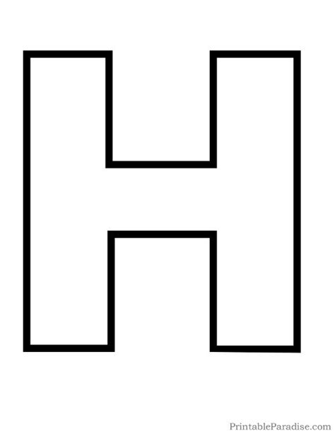 Letter H Printable Template   Free Printable Letter H Craft Template Simple Mom - Letter H Printable Template