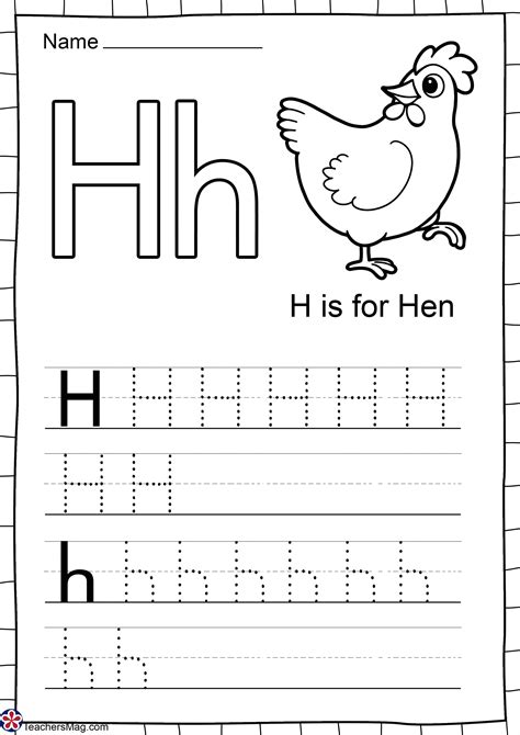 Letter H Worksheets For Preschoolers Teachersmag Com Preschool Letter H Worksheets - Preschool Letter H Worksheets