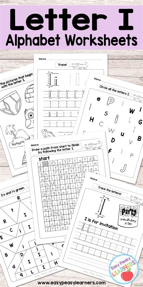 Letter I Worksheets Alphabet Series Easy Peasy Learners Letter I Worksheet - Letter I Worksheet