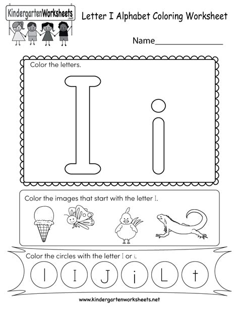 Letter I Worksheets For Preschool Kids Craft Play Letter I Is For - Letter I Is For