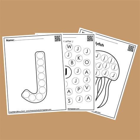 Letter J 10 Free Dot Markers Coloring Pages Letter J Coloring Pages Preschool - Letter J Coloring Pages Preschool