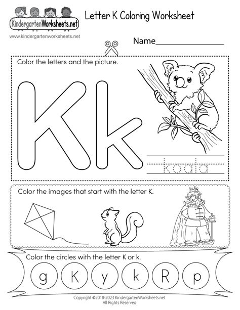 Letter K Alphabet Activities At Enchantedlearning Com Preschool Words That Start With K - Preschool Words That Start With K