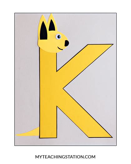 Letter K Craft Kangaroo Myteachingstation Com Letter K Is For - Letter K Is For
