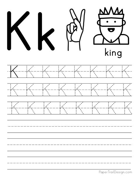 Letter K Tracing Worksheets Printable Alphabet K Worksheets Letter K Tracing Pages - Letter K Tracing Pages