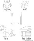 Letter L Alphabet Activities At Enchantedlearning Com Simple Words That Start With L - Simple Words That Start With L