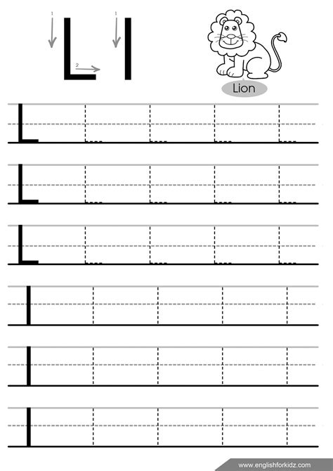 Letter L Tracing Worksheets Printable Alphabet L Worksheets Letter L Tracing Worksheet - Letter L Tracing Worksheet
