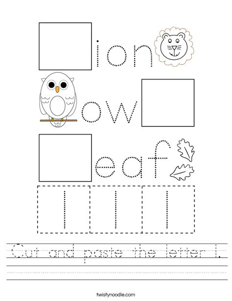 Letter L Worksheets Twisty Noodle Letter L Worksheets For Preschool - Letter L Worksheets For Preschool