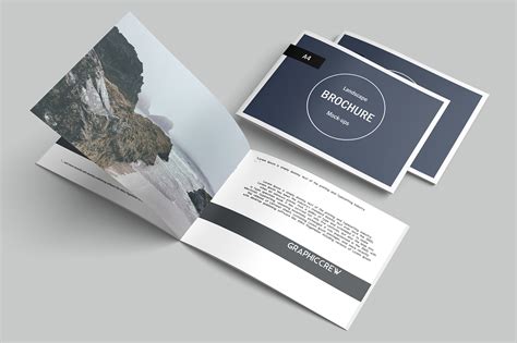 letter landscape brochure mockup free