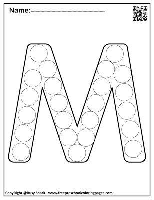 Letter M 10 Free Dot Markers Coloring Pages Letter M Worksheets Preschool - Letter M Worksheets Preschool