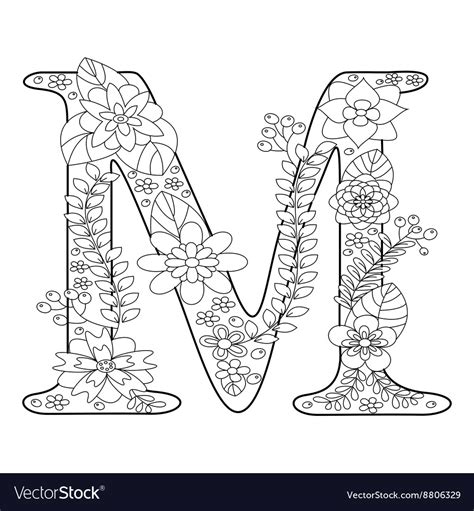 Letter M Coloring Pages For Adults Divyajanan Letter M Coloring Pages - Letter M Coloring Pages