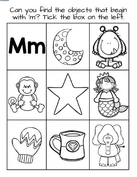 Letter M Preschool Worksheets M Words For Preschoolers - M Words For Preschoolers