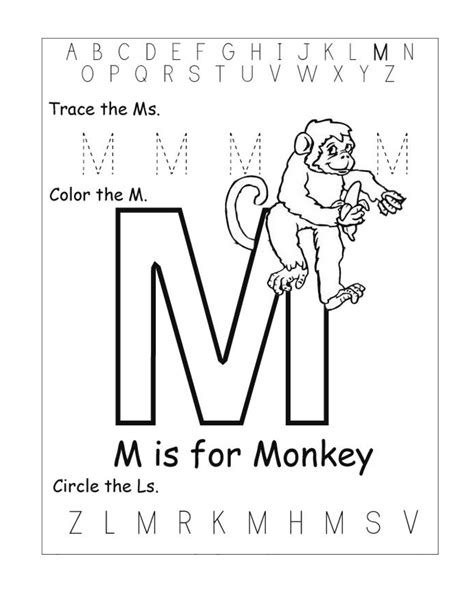 Letter M Worksheets Free Alphabet Worksheet Series M Worksheets For Kindergarten - M Worksheets For Kindergarten