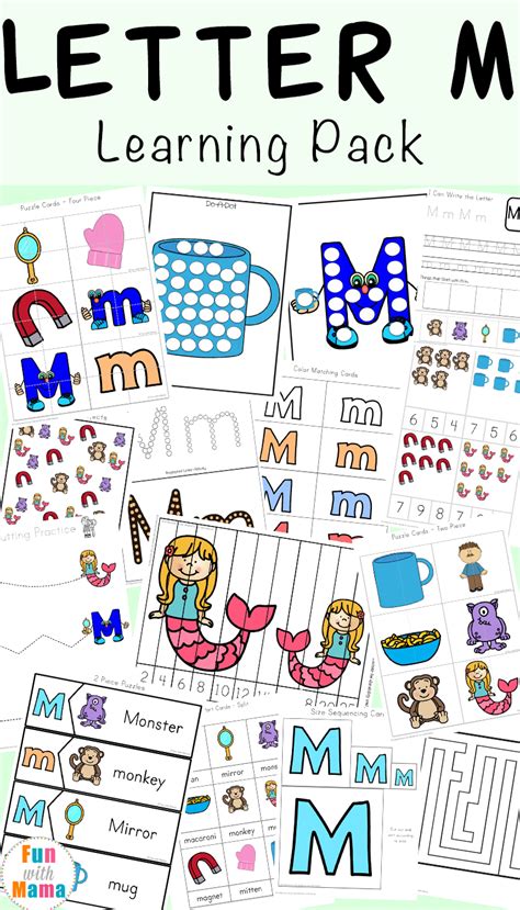 Letter M Worksheets Fun With Mama Letter M Worksheet For Kindergarten - Letter M Worksheet For Kindergarten