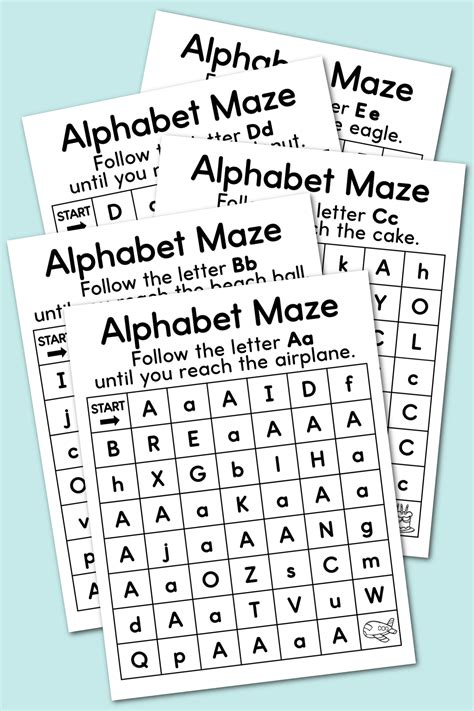 Letter Mazes A To Z Free Printable Worksheets Preschool Maze Worksheet - Preschool Maze Worksheet