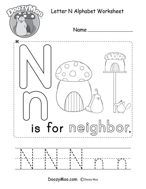 Letter N Worksheet   Letter N Worksheets For Preschool And Kindergarten - Letter N Worksheet
