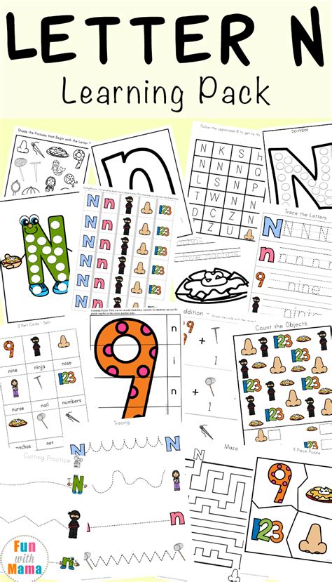 Letter N Worksheets Fun With Mama Letter N Preschool Worksheet - Letter N Preschool Worksheet
