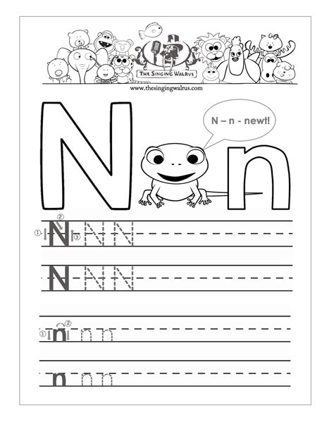 Letter N Worksheets Twisty Noodle Letter N Preschool Worksheet - Letter N Preschool Worksheet