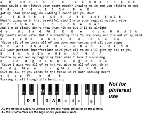 letter notes all of me piano intro