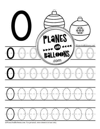 Letter O Tracing Planes Amp Balloons Letter O Tracing Worksheets Preschool - Letter O Tracing Worksheets Preschool