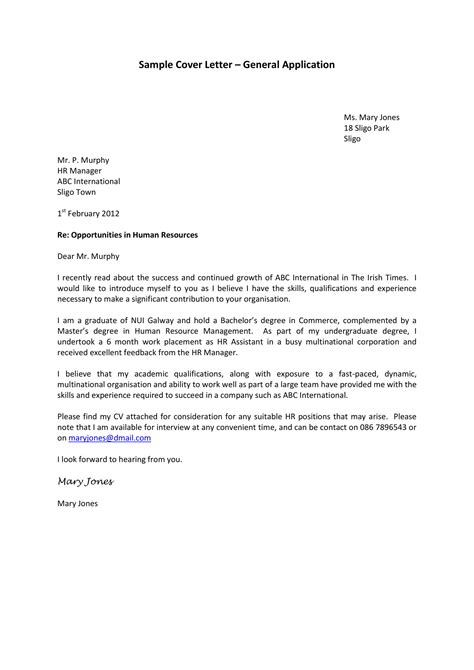 Letter Of Application