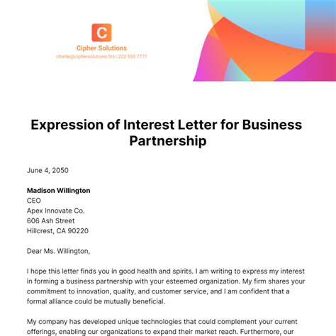 Letter Of Expression Of Interest Gujarat Energy Research
