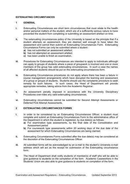letter of extenuating circumstances template