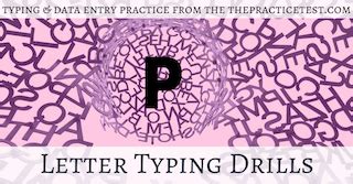 Letter P Touch Typing Exercises The Practice Test Practice Writing The Letter P - Practice Writing The Letter P