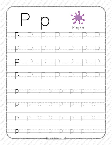 Letter P Tracing Worksheets For Kids Online Splashlearn Letter P Tracing Worksheet - Letter P Tracing Worksheet