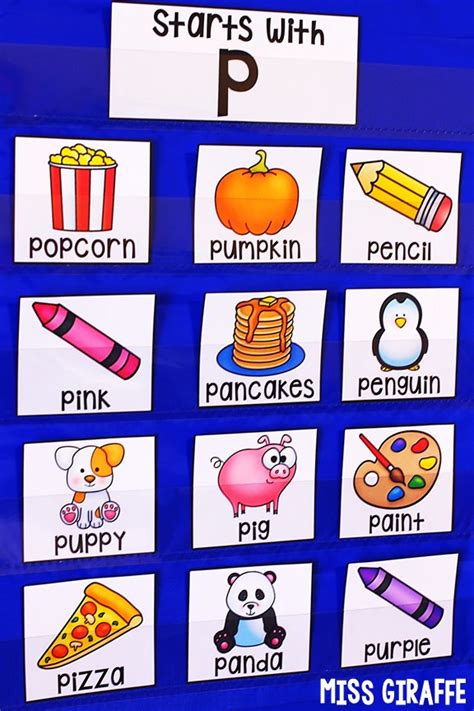 Letter P Words For Kindergarten Amp Preschool Kids Preschool Words That Start With P - Preschool Words That Start With P