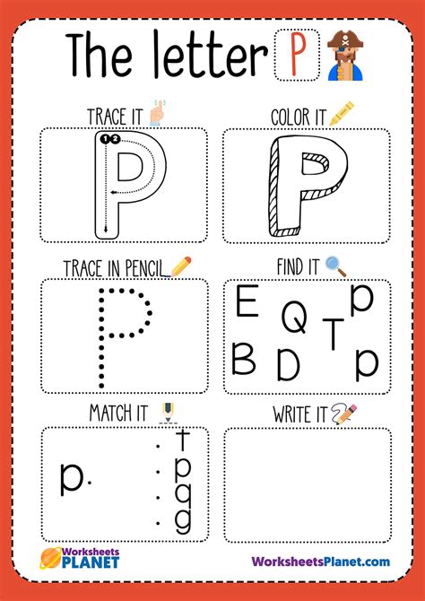 Letter P Worksheets Free Alphabet Worksheet Series Preschool Words That Start With P - Preschool Words That Start With P