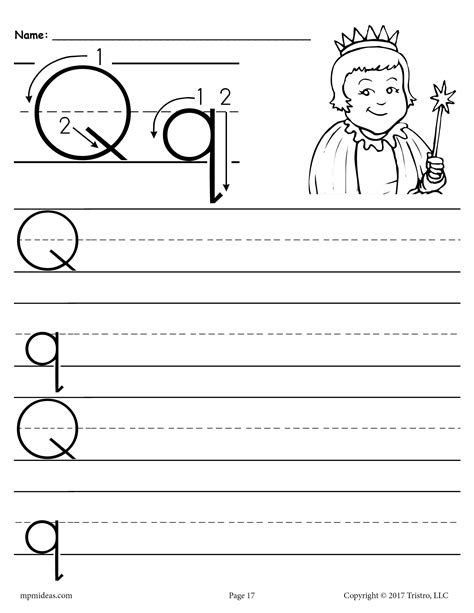 Letter Q Handwriting Worksheets Bigactivities Writing Letter Q - Writing Letter Q