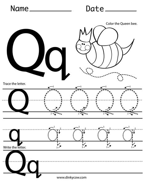 Letter Q Worksheet Tracing Coloring Writing Amp More Letter Q Tracing Worksheet - Letter Q Tracing Worksheet