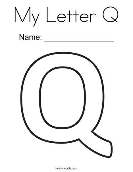 Letter Q Worksheets Twisty Noodle Letter Q Worksheet - Letter Q Worksheet