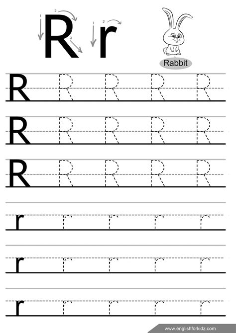 Letter R Alphabet Tracing Worksheets R Tracing Worksheet - R Tracing Worksheet