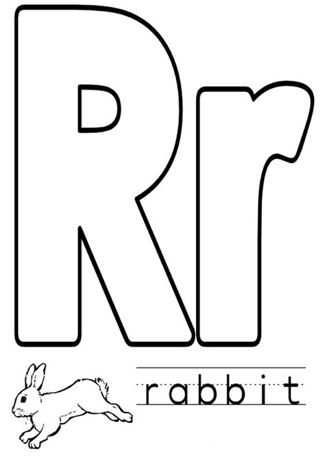Letter R Coloring Page   Letter R Is For Red Coloring Page For - Letter R Coloring Page
