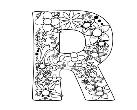 Letter R Coloring Pages 8211 Learning How To Letter R Coloring Page - Letter R Coloring Page