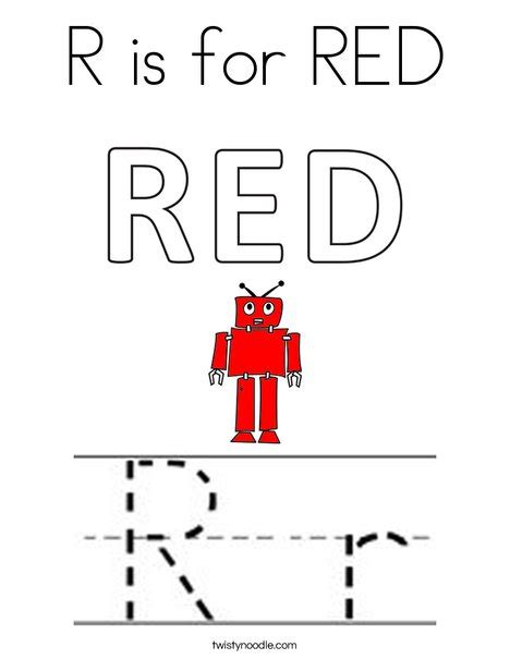 Letter R Is For Red Coloring Page For Letter R Coloring Page - Letter R Coloring Page