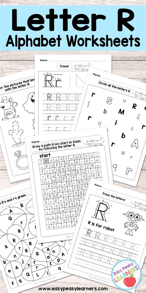 Letter R Worksheets Alphabet Series Easy Peasy Learners Letter R Worksheets For Preschool - Letter R Worksheets For Preschool