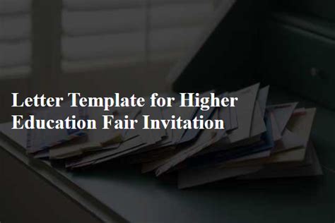 letter request education fair invitation