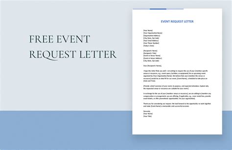 Letter Requesting To Host An Event