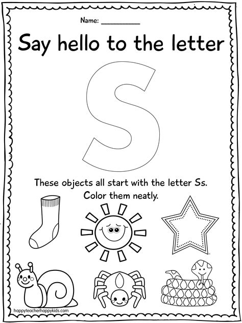 Letter S Activities For Preschool Letter S Worksheets Letter S Pictures For Preschool - Letter S Pictures For Preschool